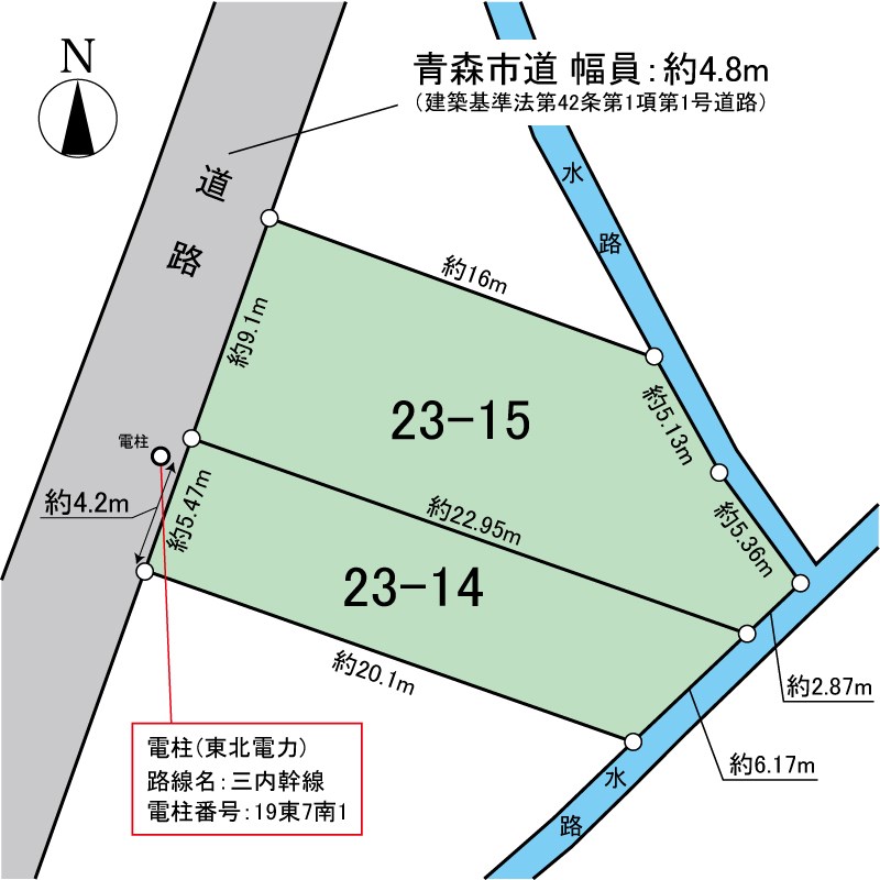 金沢5丁目売地 間取図・土地図