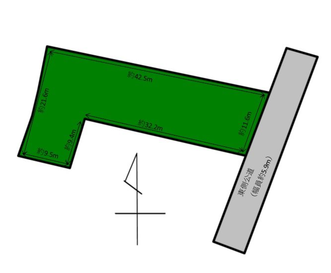 西大工町土地 間取図・土地図