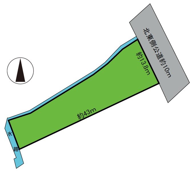 浜の町西3丁目2番7土地 間取図・土地図