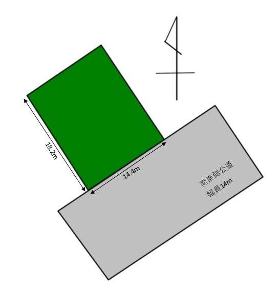 泉野一丁目土地A 間取図・土地図