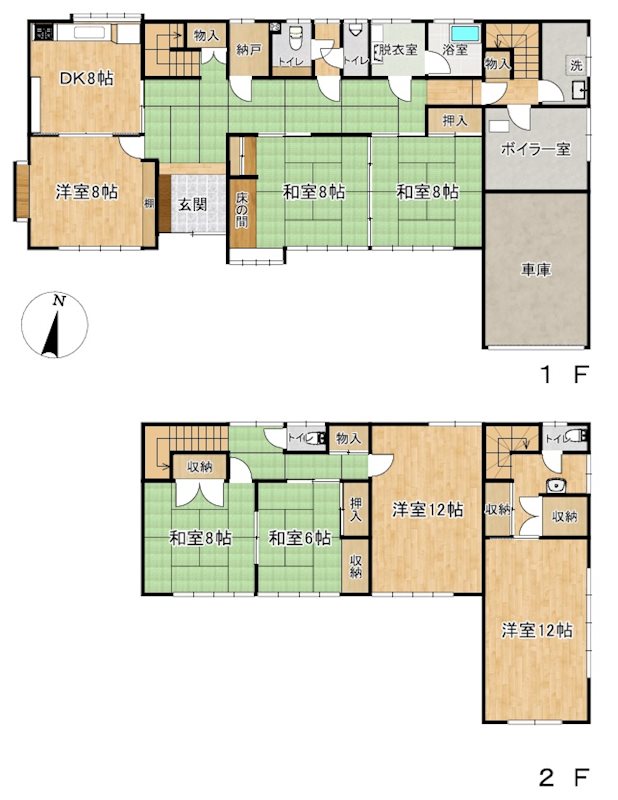 中野2丁目11番9住宅 間取図・土地図