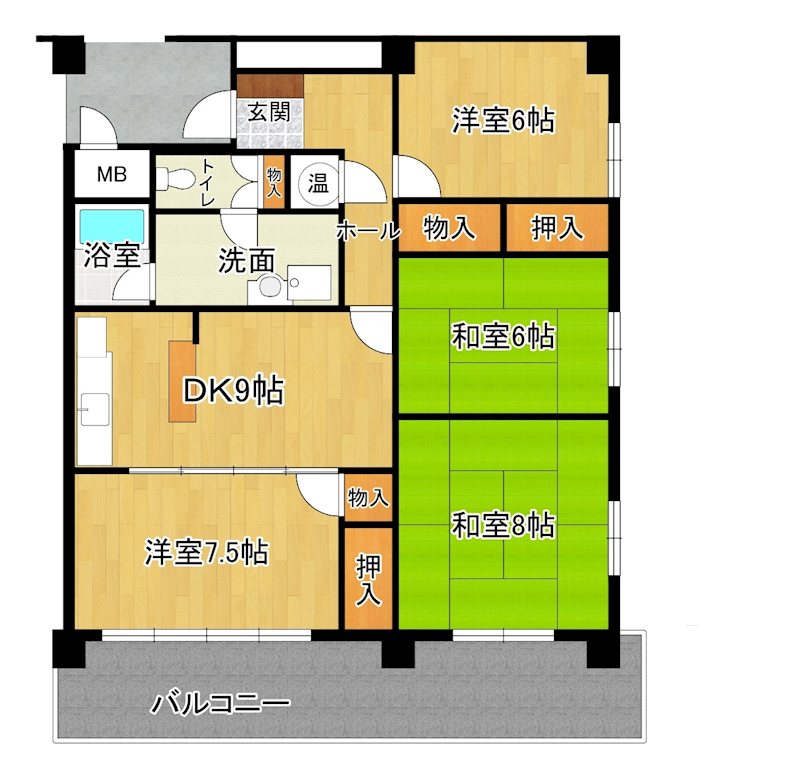 コーポラス弘前 間取図・土地図