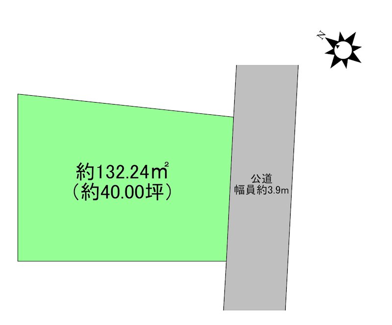 八戸市柏崎1丁目　売土地 間取図・土地図
