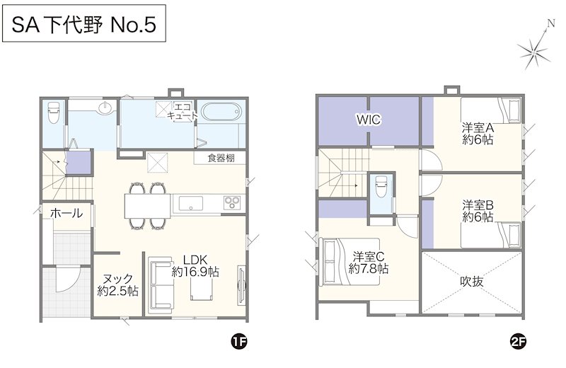 サンアベニュー下代野No.5 間取図・土地図