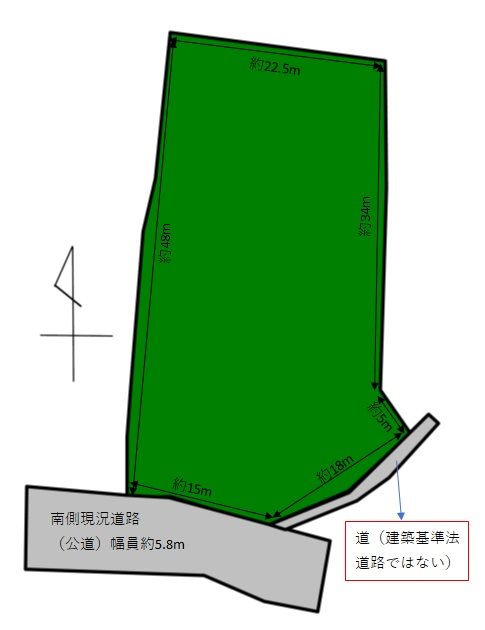 田舎館村川部字村元土地 間取図・土地図