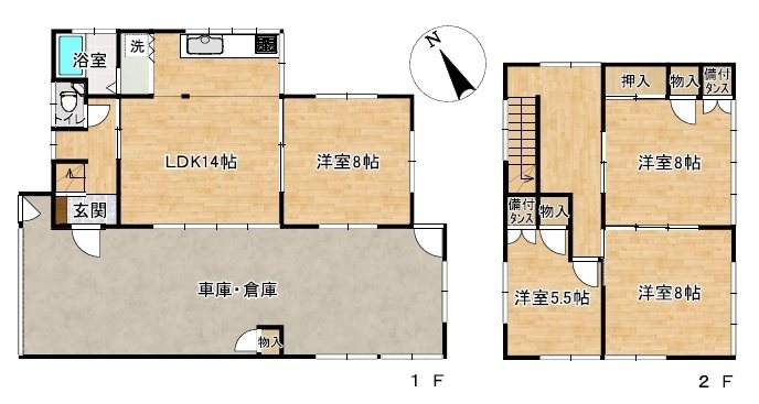 青森県弘前市大原３丁目2-24 間取図・土地図