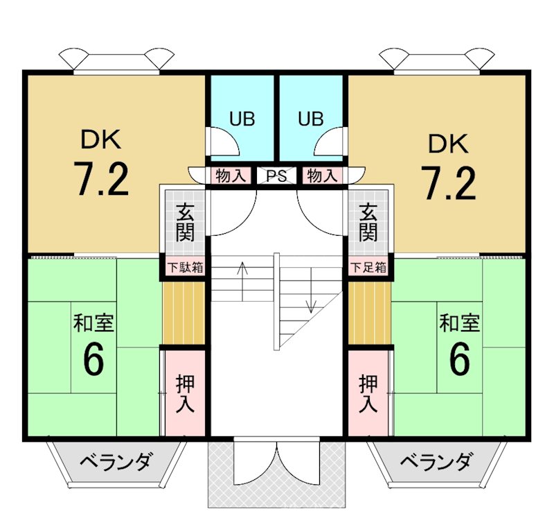 マンション桜　一棟収益物件 間取図・土地図