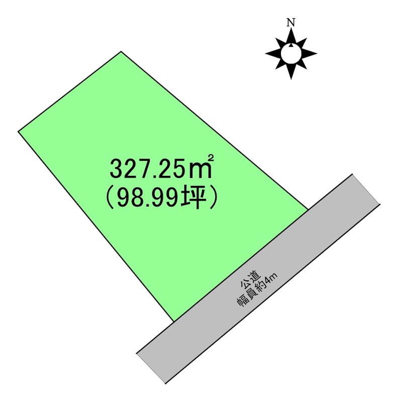 南郷大字中野丑木沢　売土地 間取図・土地図
