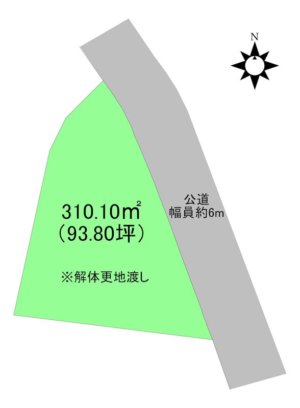 八戸市大字妙字市子林　売土地 間取図・土地図
