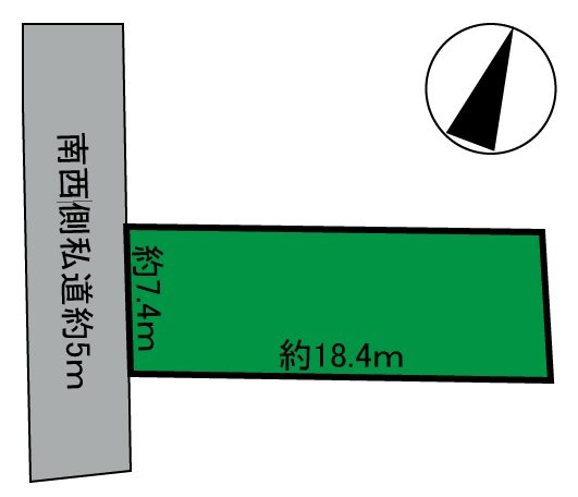 青森県弘前市浜の町東２丁目 間取図・土地図