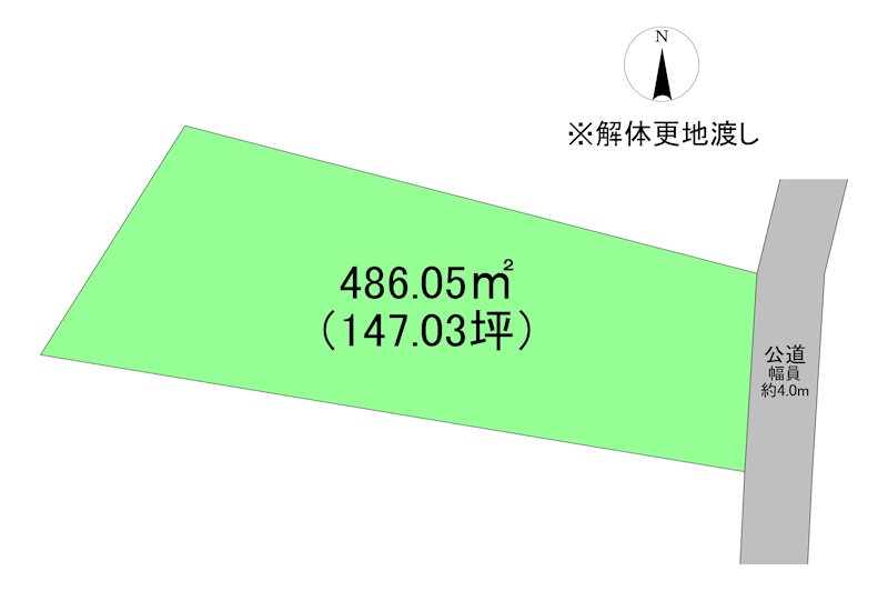 八戸市湊高台6丁目　売土地 間取図・土地図