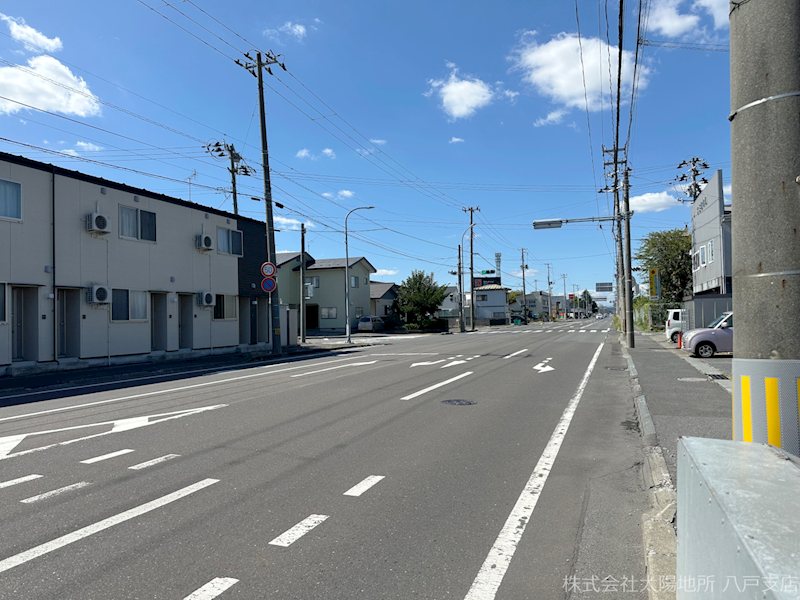 八戸市江陽4丁目　売土地 現地写真（前面道路含む現地写真）
