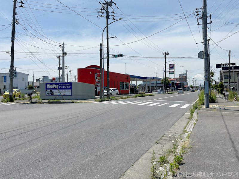 八戸市沼館2丁目　売土地 現地写真（前面道路含む現地写真）