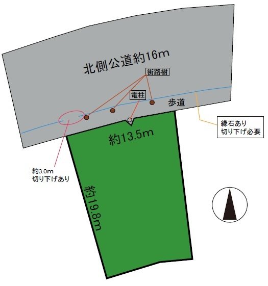青森市浪岡福田1丁目12-2 間取図・土地図