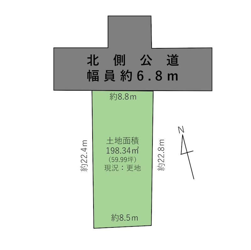 若党町【土地】 間取図・土地図