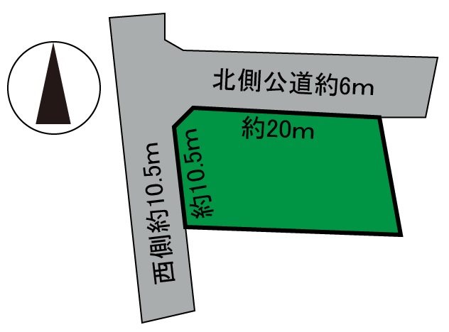 青樹町17番7土地 間取図・土地図