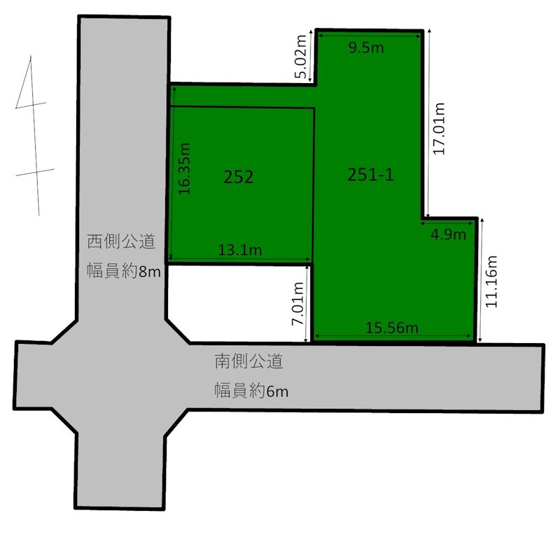 御成町二丁目土地 区画図
