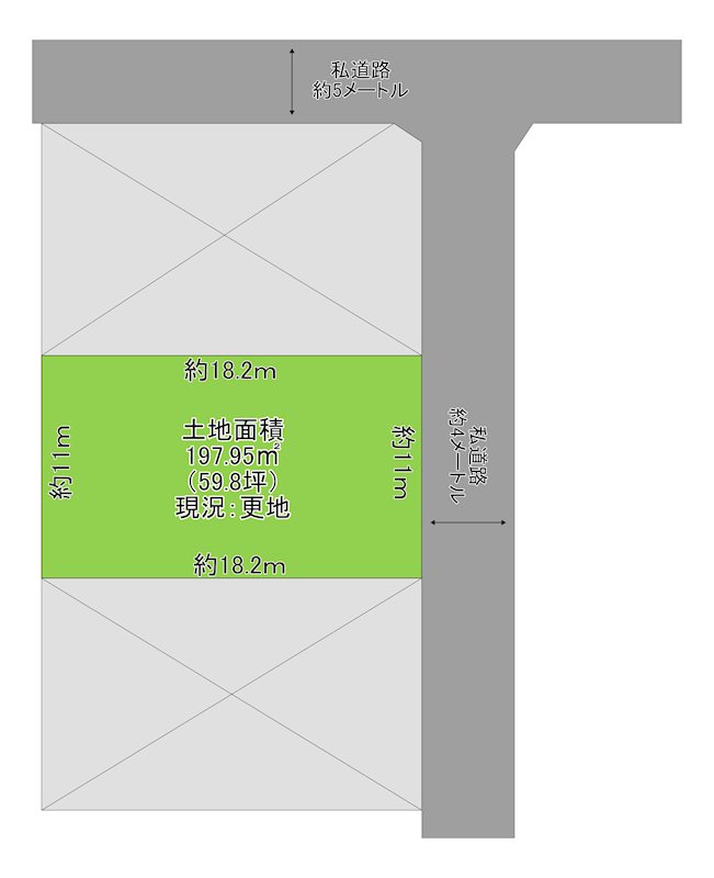 青森県弘前市若葉１丁目 間取図・土地図