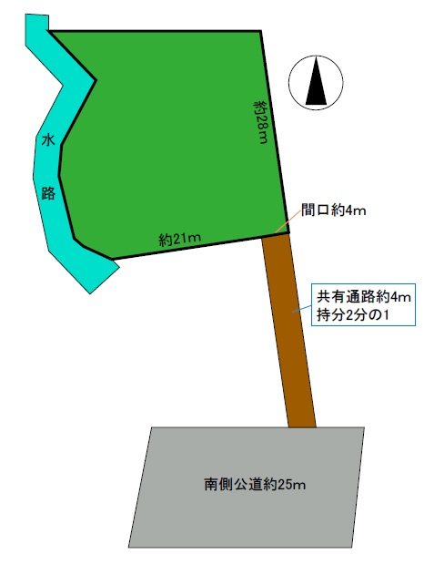 青森県弘前市八幡町１丁目1番地4 間取図・土地図
