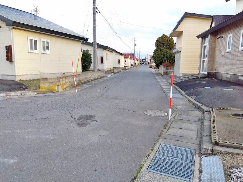 藤崎町榊亀田土地 現地写真（前面道路含む現地写真）