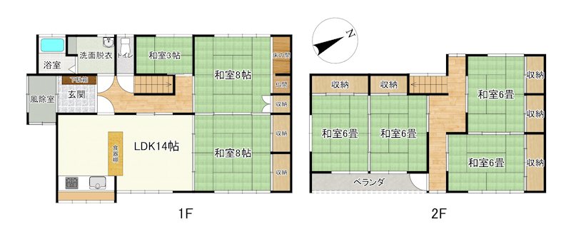 藤崎西村井中古住宅 間取図・土地図