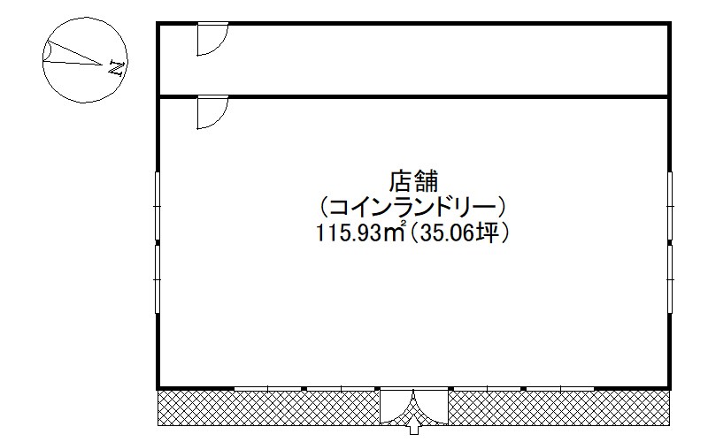 野尻今田店舗 間取図・土地図