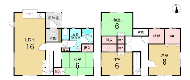 八戸市大字白銀町字佐部長根　中古戸建 間取図・土地図