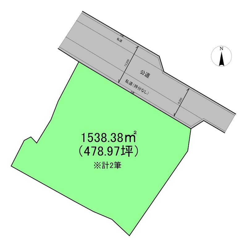青森県上北郡七戸町上ノ山 間取図・土地図