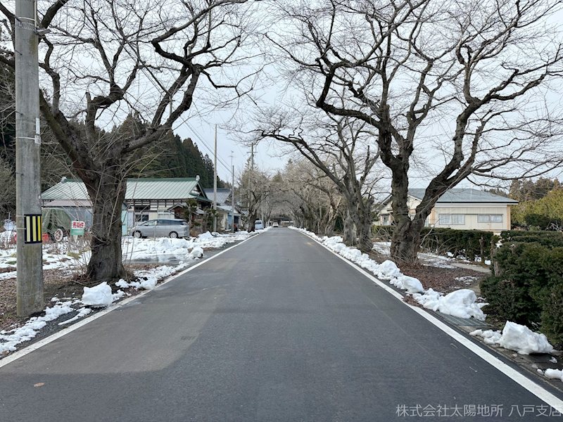 青森県上北郡七戸町上ノ山 現地写真（前面道路含む現地写真）