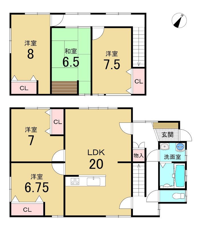 八戸市石堂1丁目　中古戸建 間取図・土地図