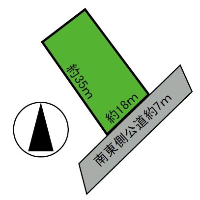 弘前市小沢山崎売地 間取図・土地図