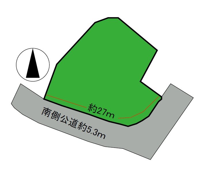 平川市八幡崎松枝売地40番 間取図・土地図