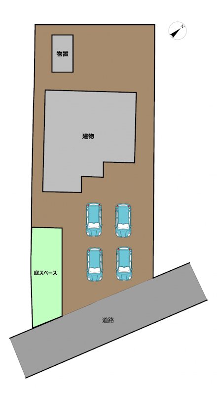 八戸市大字田面木字上田面木　中古戸建 全体区画図