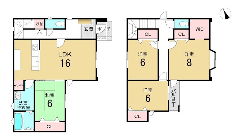 八戸市沼館1丁目　B2 間取図・土地図