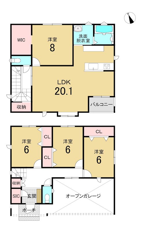 八戸市石堂3丁目　建売住宅 間取図・土地図