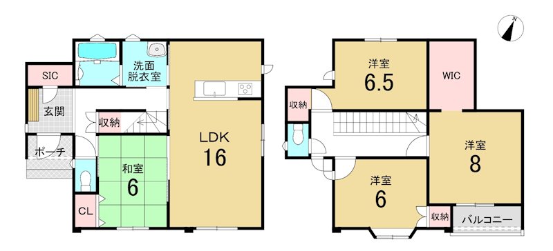 八戸市大字白銀町字白浜道　建売住宅 間取図・土地図
