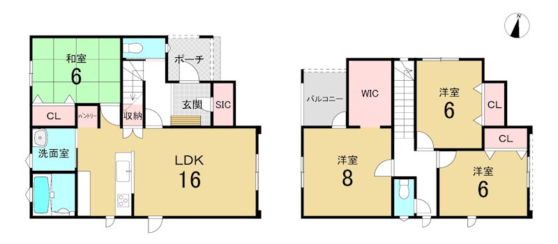 八戸市多賀台3丁目　A棟 間取図・土地図