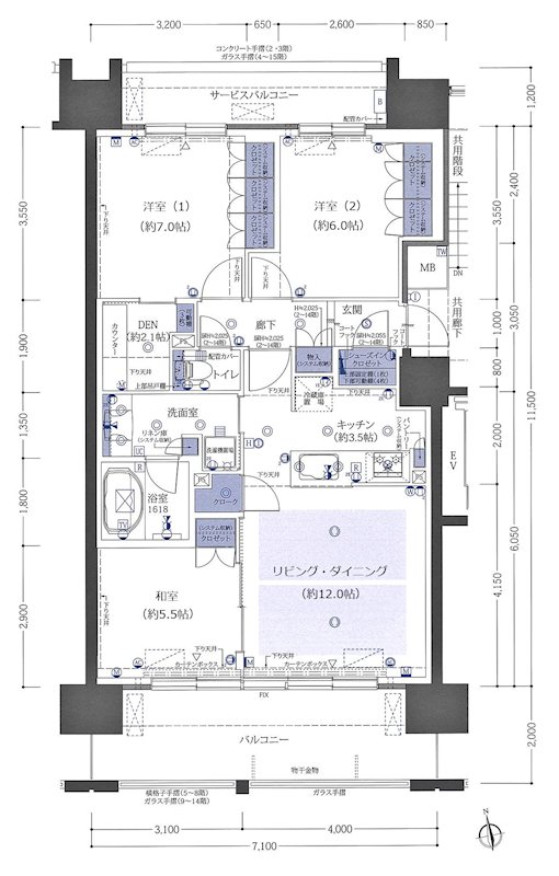 レーベン弘前 THE MID TOWER　204号 間取図・土地図