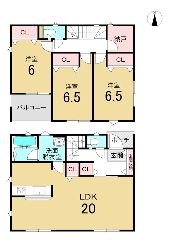 八戸市白銀町第14　1号棟 間取図・土地図