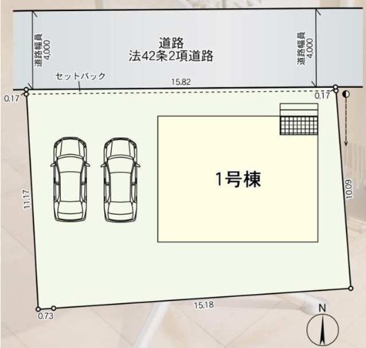 八戸市白銀町第14　1号棟 全体区画図