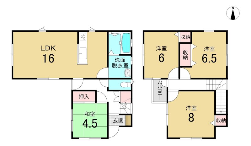 八戸市諏訪3丁目　中古戸建 間取図・土地図