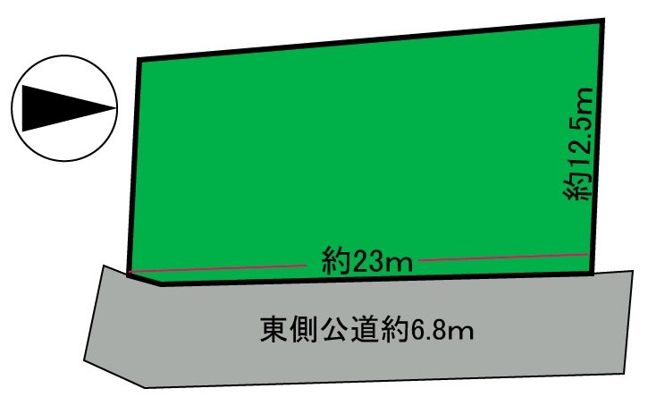 学園町土地 間取図・土地図