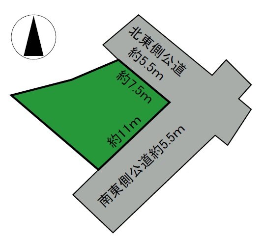 茶畑町売地 間取図・土地図