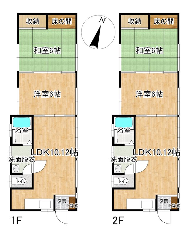 ■商談中■井上アパート 間取図・土地図