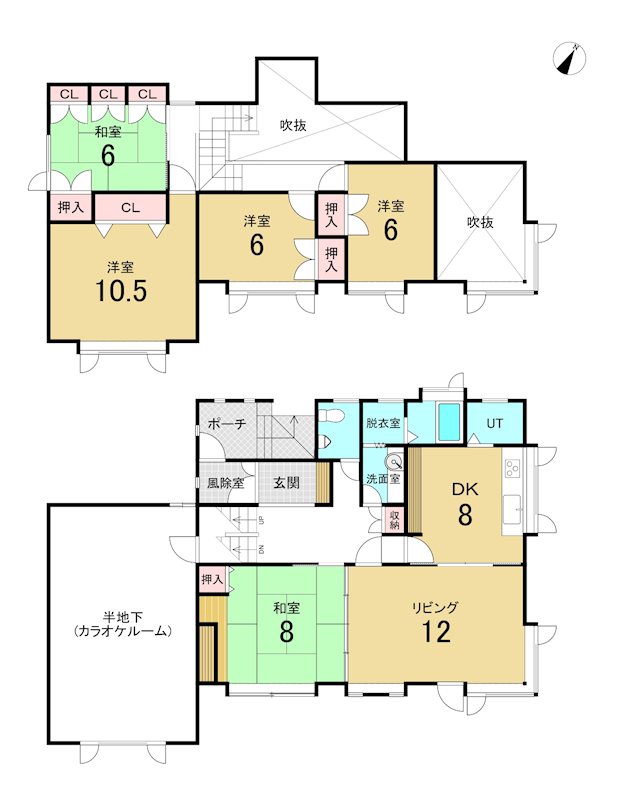 三沢市泉町1丁目　中古戸建 間取図・土地図