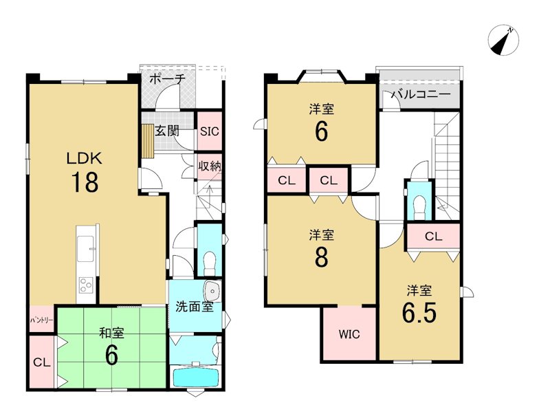 八戸市下長3丁目　建売住宅 間取図・土地図
