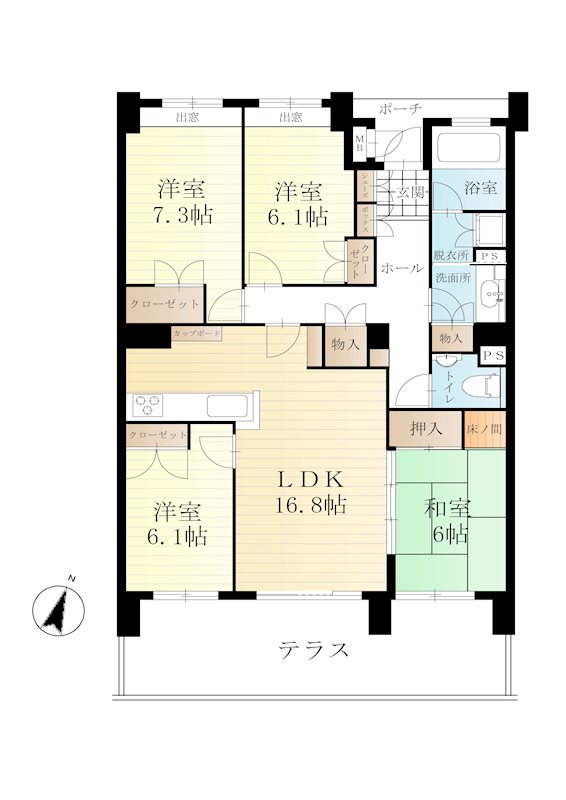 グランリビオ高見五条東館 間取図・土地図