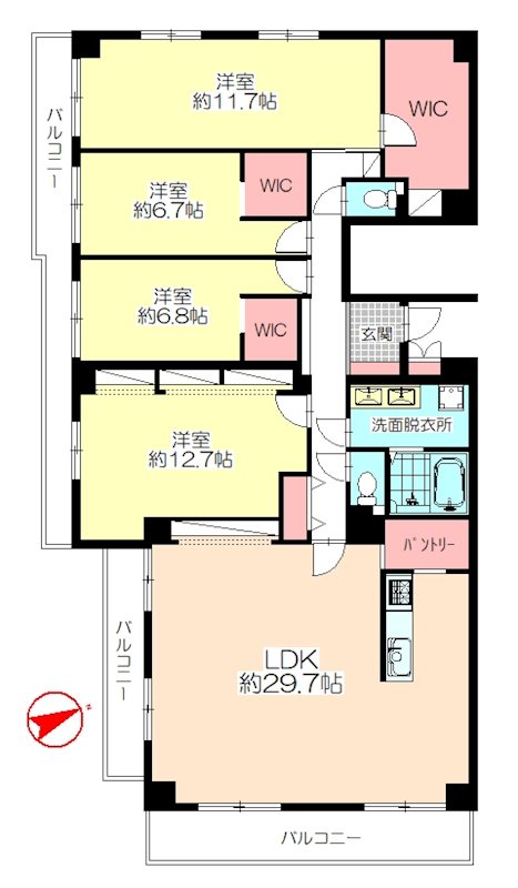 ヒューマンズ長住 間取図・土地図