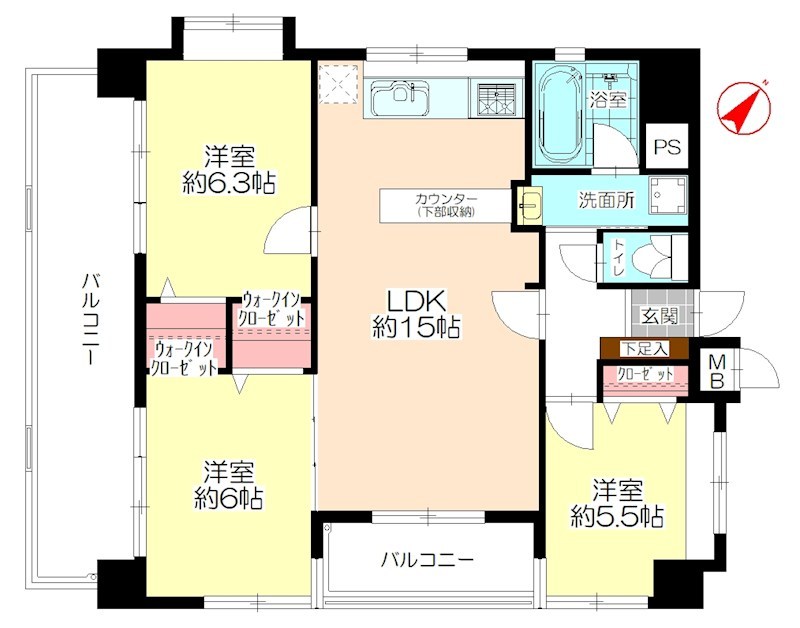 ツインタワー空港通り 間取図・土地図