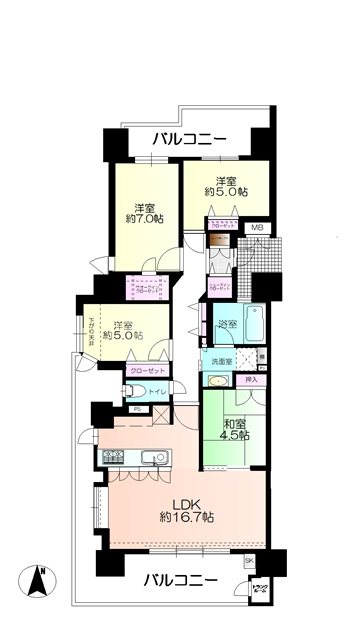 ブライト・サンリヤン姪浜 間取図・土地図